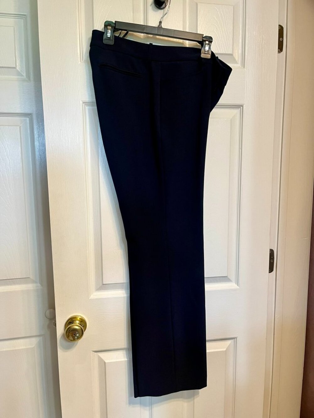 Tahari ASL Navy Pantsuit with White Trim Size 12 Career Office 2-Piece Set - Picture 5 of 8